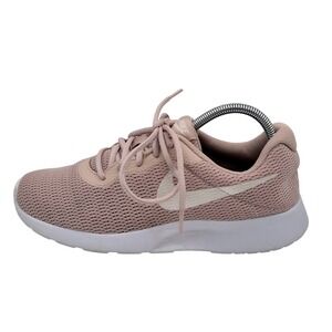 Nike Tanjun Shoes Womens Size 9.5 Pink Mesh Knit Lightweight Running 812655-202